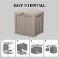 thumbnail image 6 of Decksplore 30 Gallon Resin Deck Box, Lockable Package Delivery Box, Waterproof and Outdoor Storage Box for Patio Furniture, Garden Tools Storage Coffee, 6 of 11