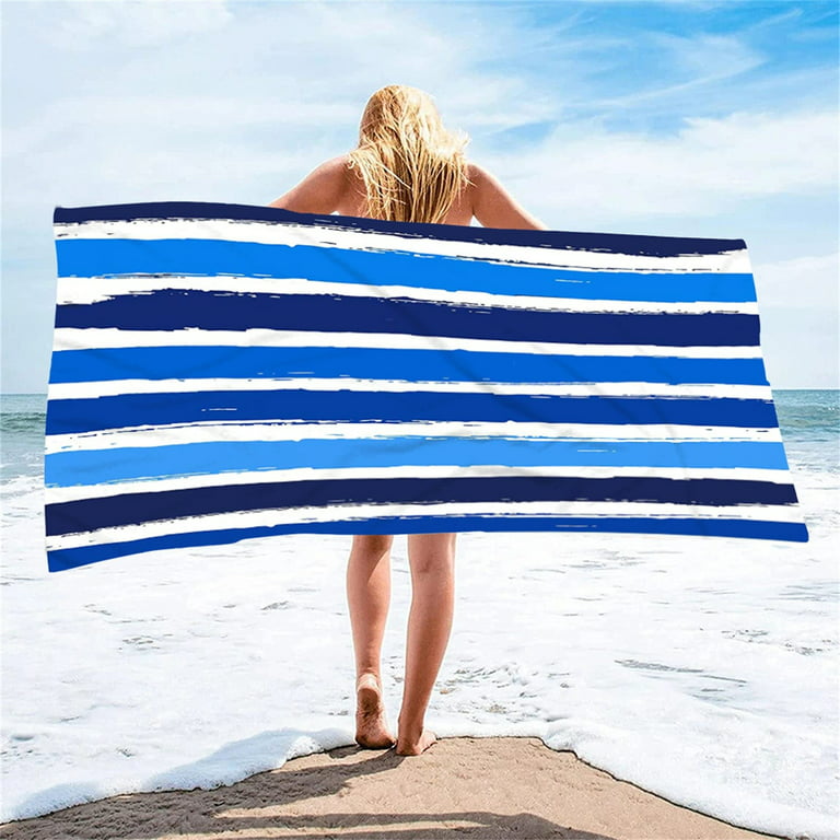 Dqueduo Oversized Beach Towel, 30 x 60 in Stripe Boho Extra Large Big  Clearance Pool Swim Travel Soft Towels Blanket Bulk for Adult Women Men  Camping