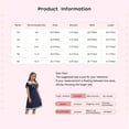 thumbnail image 7 of Zaldita Kids Girls Nautical Dress Sailor Collar Short Sleeve Summer A-Line School Uniform Dress Size 4-16 Years Navy Blue 120/2, 7 of 7