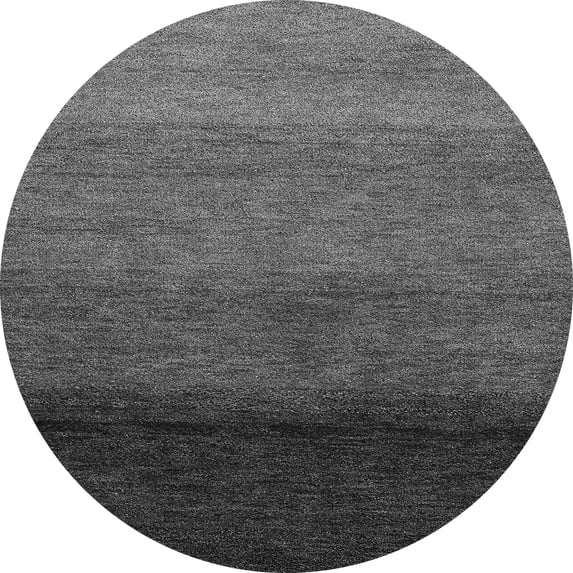 Ahgly Company Indoor Round Abstract Gray Modern Area Rugs, 3' Round