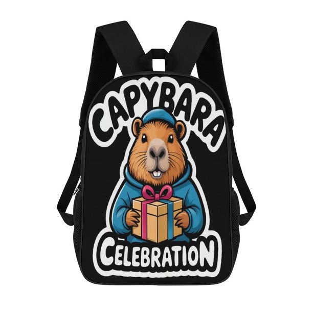 Diseño de lindo patrón de capybara en la mochila de la escuela
