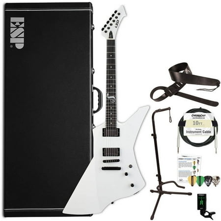 ESP LTD SNAKEBYTE James Hetfield Signature Snakebyte Snow White Electric Guitar with ChromaCast Gigbag and Accessories