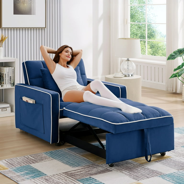 Dinosisco 3-in-1 Convertible Chair Bed, Sleeper Chair Lounge Chair