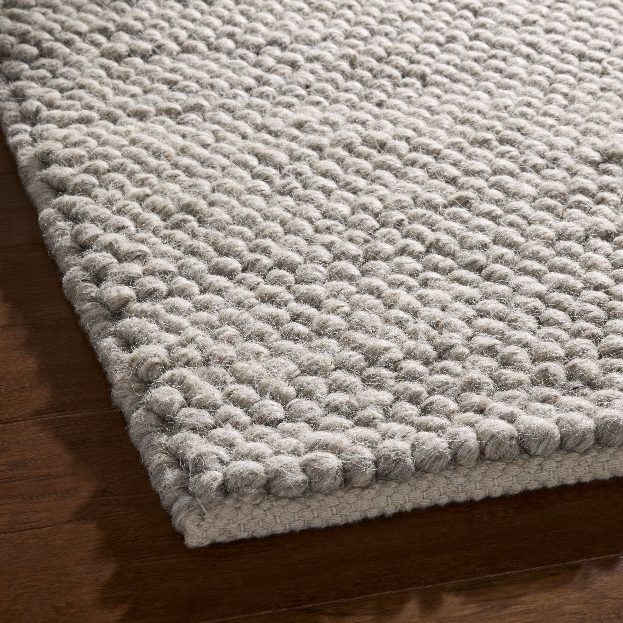 TOWN & COUNTRY TERRA Olea Bubble Texture Handcrafted 100% Wool Area Rug, Brown, 5'x7’