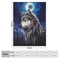 thumbnail image 4 of BCIIG Howling Moon Wolf Blanket Cool Indians Headdress Throw Blankets Gifts for Adults Lightweight Soft Fleece Cozy for Sofa Couch Bed Room Travel Party Birthday Party Decor 40x50in, 4 of 6