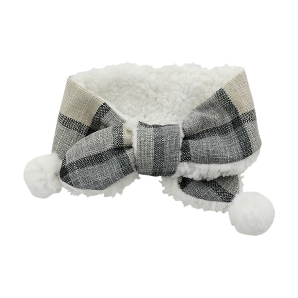 Bufanda de invierno para perros, bufanda cálida con forro, protección para perros, accesorio fácil de usar para mascotas, bufanda para perros para gris y M