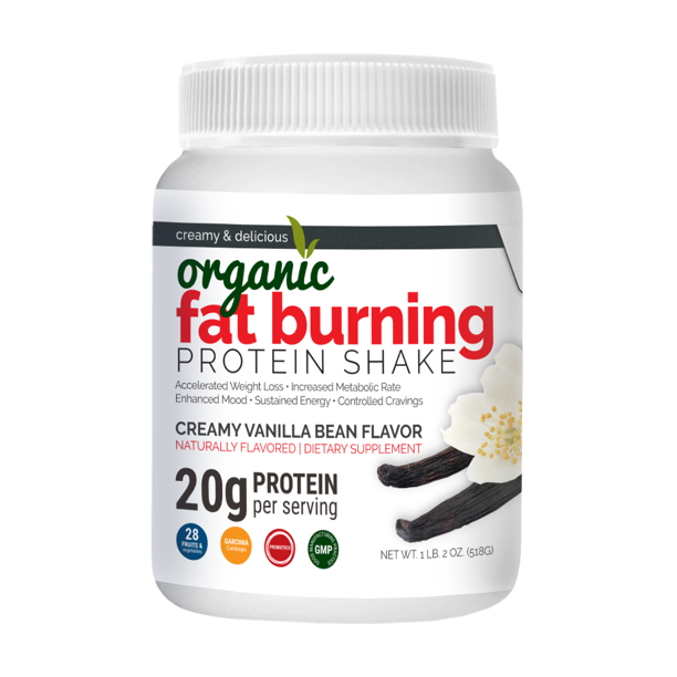 Organic Fat Burning Protein Shake, Whey Protein Powder Creamy Vanilla