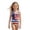 Dark Blue, variant on d 4th of July Girls Swimsuit American Flag Quick Dry Swimwear Red White and Blue Crew Neck Beach Patriotic Bathing Suit