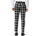 thumbnail image 3 of Lars Amadeus Men's Plaid Dress Pants Classic Slim Fit Chino Business Trousers, 3 of 6