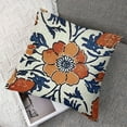 thumbnail image 7 of Navy Blue Orange Boho Pillow Covers Bohemian Ethnic Carpet Style Vintage Flower Print Decorative Throw Pillows Outdoor Cushion Case Farmhouse Decor for Home Sofa Bed, 7 of 7