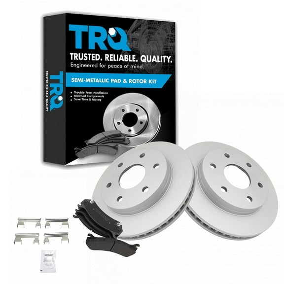 TRQ Front Metallic Brake Pads & G-Coated Rotor Kit Fits Select GM Pickup Truck SUV New