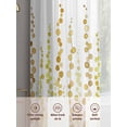 thumbnail image 6 of Sage Green Polka Dots Sheer Curtains 54 Inch Length 2 Panels Set, Yellow Watercolor Abstract Art Voile Window Treatment Rod Pocket Short Kitchen Curtains Drapes for Bedroom 52"x54"x2, 6 of 7