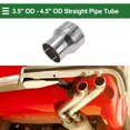 thumbnail image 2 of Rebajadora de codo de escape mandrel de 3.5" OD-4.5" OD, adaptador de tubo de acero inoxidable 304, longitud de 50 pulgadas, tono plateado, 2 of 7