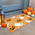 thumbnail image 3 of Halloween Door Mat Cute Ghost Pumpkin Floor Front Door Welcome Mats Rug Rustic Yard Non Slip Doormat Porch Home Bathroom Decor Indoor Outdoor Decorations Orange 18 X 30 in, 3 of 6