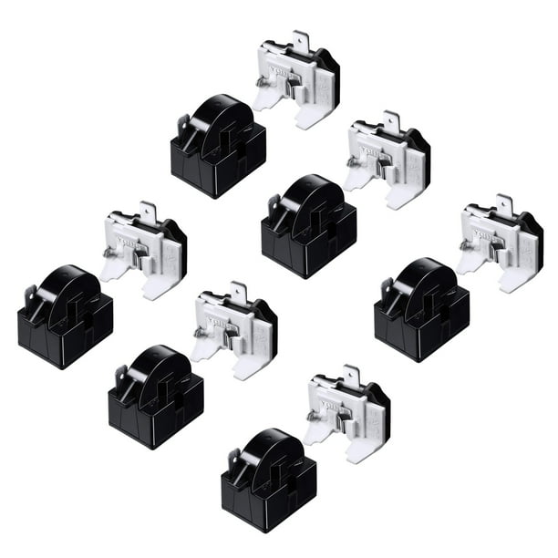 6X Relé de Arranque QP2-4.7 PTC Relé de Arranque de Refrigerador de 1 Clavija Y Protector de Sobrecarga de Refrigerador