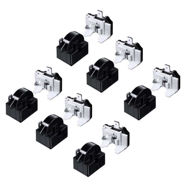 6X Relé de Arranque QP2-4.7 PTC Relé de Arranque de Refrigerador de 1 Clavija Y Protector de Sobrecarga de Refrigerador