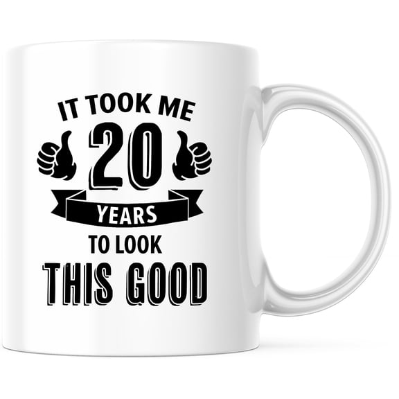 It Took Me 20 Years Mug - Funny 20th Birthday Gift for Him or Her - Anniversary Celebration Coffee Mug - 11 Ounce Novelty Coffee Cup - WMUG0141