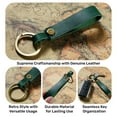 thumbnail image 4 of Genuine Leather Keychain, Leather Key Chain Holder for Men and Women, Key Fob Holder, Handmade Leather Car Keychain, 4 of 7