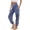 Blue, variant on Mlqidk Wide Leg Pants Woman Summer Casual Boho Floral Comfy Harem Pants Elastic Waisted Loose Fashion Lounge Pants Beach Travel Clothing with Pockets Light Purple S