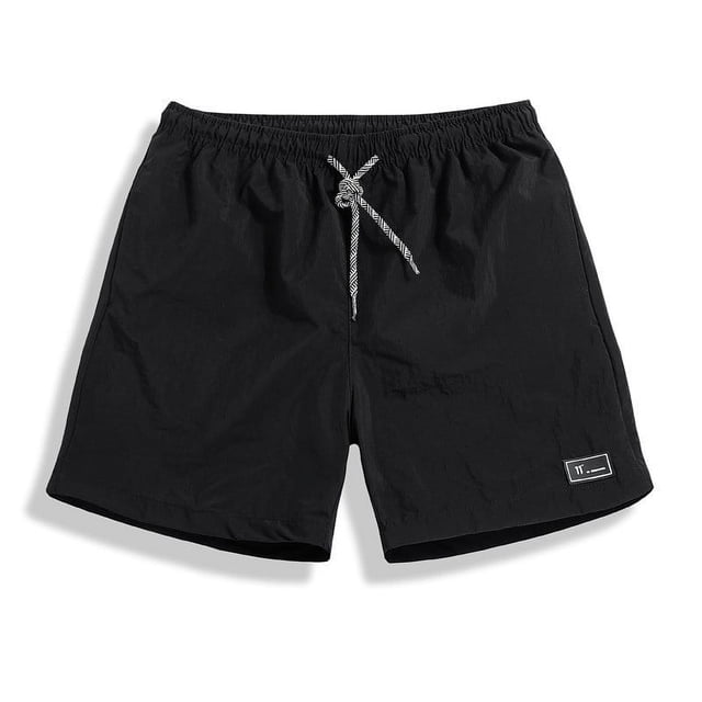 Pantalones cortos de verano para hombre, pantalones de playa para hombre, pantalones cortos holgados elásticos de cinco puntos, pantalones deportivos