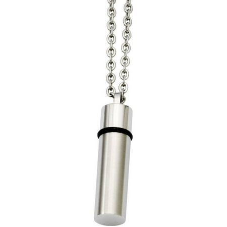 Stainless Steel Capsule Necklace, 24