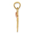 thumbnail image 2 of Diamond2Deal 14K Two Tone Gold with White Rhodium #1 MOM Heart Pendant for Women (L- 0.87 inch, W- 0.79 inch), 2 of 6