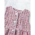 thumbnail image 4 of Biekopu Girls Summer Casual Beach Dress Pink Sleeveless Crew Neck Front Button Up Dresses, 4 of 8