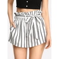 thumbnail image 2 of Pantalones cortos de playa de verano a rayas con cintura elástica informal para mujer Fokelyi CZMR-YX204-6, 2 of 2