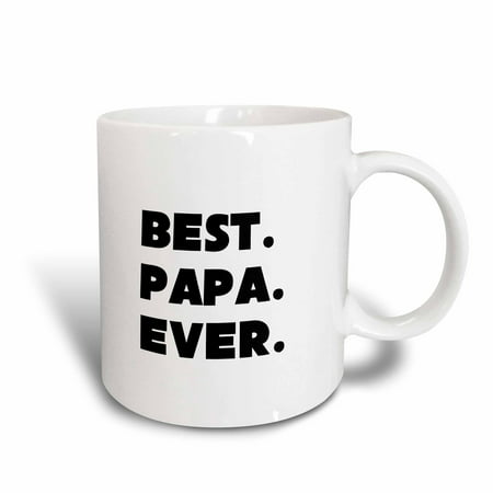 3dRose Best Papa Ever, Ceramic Mug, 11-ounce