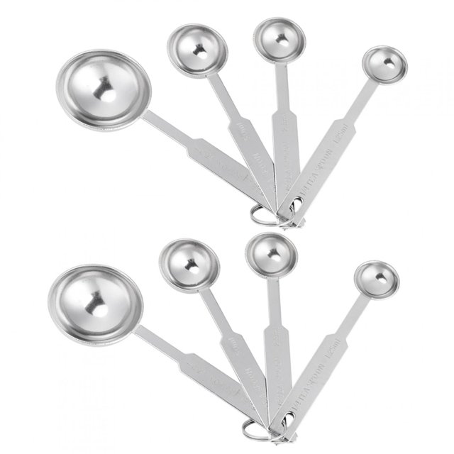 2 Set Multifunction Stainless Steel Measuring Scoop Spoon for Kitchen Baking Supplies