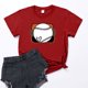 thumbnail image 2 of Gibobby Playera de Verano para Mujer Camiseta con corazón béisbol para mujer Camiseta con corazón béisbol con gráfico para mujer Ropa(Rojo,M), 2 of 3
