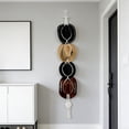 thumbnail image 4 of Aodebiao Macrame Hat Hanger Wall Rack Hand Woven Cotton Hat Organizer with Tassel for Cowboy Hats Fedoras Sun Hats Storage Display Boho Decor Home Entryway Clo, 4 of 6