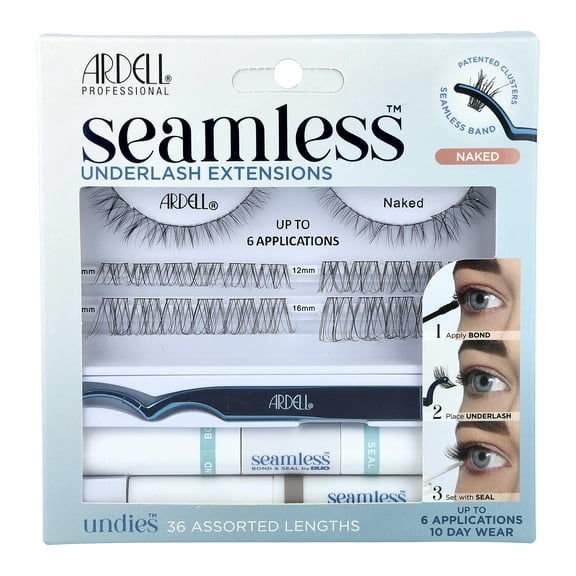 Ardell Seamless Underlash Extensions, Naked, Bond and Seal, Remover, Applicator, 36 Undies
