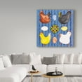 thumbnail image 3 of Trademark Fine Art 'Folk Chickens' Canvas Art by Claudia Interrante, 3 of 3