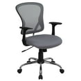 thumbnail image 1 of Mid-Back Gray Mesh Swivel Task Chair with Chrome Base and Arms, 1 of 9