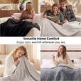 thumbnail image 6 of U by Bedsure Electric Heated Blanket King Size 100" x 90" with Preheat Function, Soft Flannel Black, Fast Heating with 6 Time Settings (up to 10H) & 6 Heat Settings, Gifts for Grandma, 6 of 10