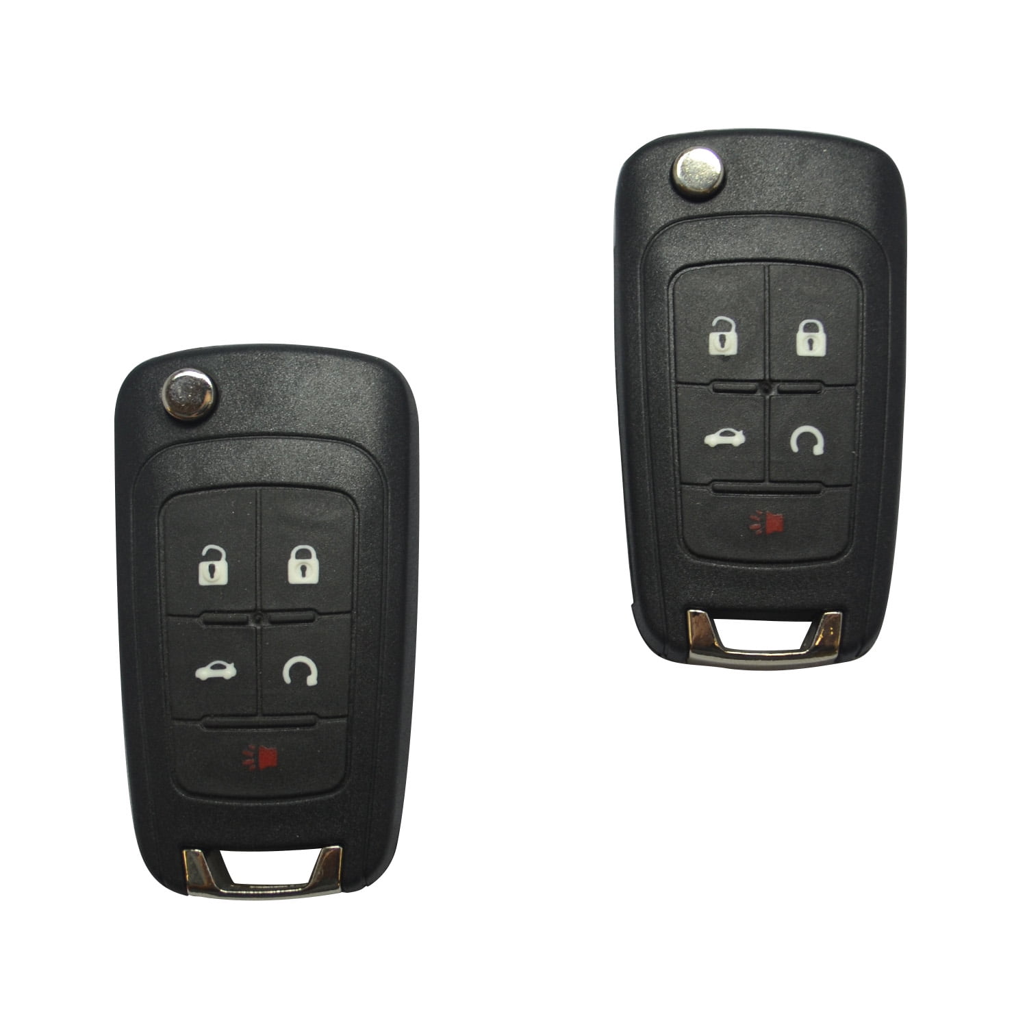 2 New Replacement Keyless Entry Remotes Fob for GM Alarm 5 Button Transmitter 