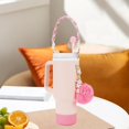 thumbnail image 1 of Juego de accesorios para tazas, juego de colgantes para tazas, adorno decorativo con flores, bonitos llaveros con dijes, juego de cadenas para tazas Rosa, 1 of 8