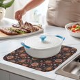 thumbnail image 2 of Pioneer Flower Floral Print Pattern Kitchen Dish Drying Mat 1 Pack, Ultra Absorbent Microfiber Drainer Mat, 16"x18", 2 of 6