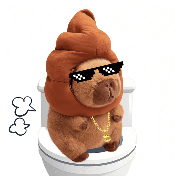 Cute Capybara Plush Toy -Capaybara Stuffed Animal Soft Brown Plushie Pillow Decor Toy Gift - 9.8''