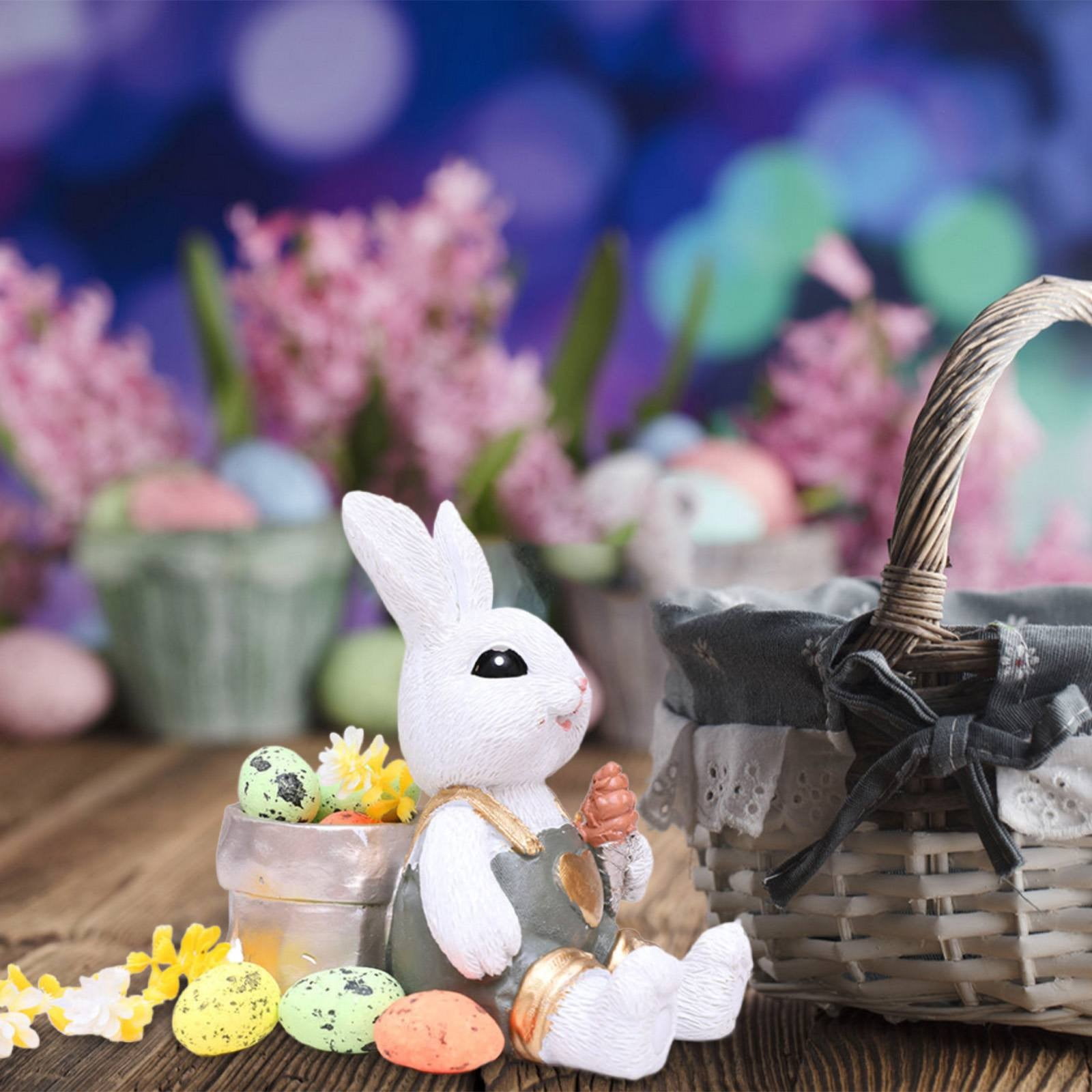 (Clearance) BNNG Bunny Pot, Small Succulent Pots with Drainage, Cute Bunny Resin Succulent Planter Pots, Bunny Decor Planter Tiny Animal Planter Flower Pot for Plants Flower Cactus Garden Decor