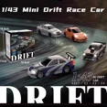 thumbnail image 5 of Coche de control remoto RC Drift de 2,4 G, 1/43, 4WD, de alta velocidad, tracción en las cuatro ruedas, minicoche de carreras controlado por radio, juguete de regalo para niño, 5 of 5