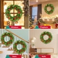 thumbnail image 4 of Lookfly 24" Lighted Christmas Wreaths,Lighted Christmas Wreath,Battery Powered Christmas Wreaths for Front Door,Outdoor Christmas Decor with Ornament, 4 of 7