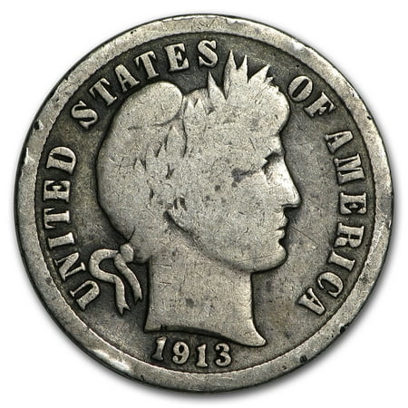 - 1913 Barber Dime Good/VG