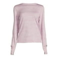 thumbnail image 2 of Athletic Works Women's Active Long Sleeve T-Shirt with Side Pocket, Sizes XS-XXL, 2 of 5