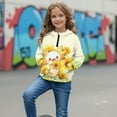 thumbnail image 3 of Xoenoiee Axolotl Sunflower Print Girls Half Zip Hoodie Fleece Quarter Zip Pullover Long Sleeve Sweatshirts Jacket Fall Clothes for Teen Girls, 7-8 Years, 3 of 7
