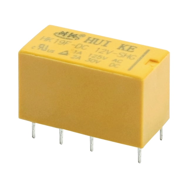 Unique Bargains HK19F-DC12V-SHG DC 12V DPDT 8Pin PCB Realplay Bobine Relais de Puissance Jaune