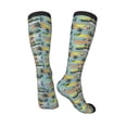 thumbnail image 4 of Balery Hawaiian Style Printed Novelty Socks Men's Women's Crew Socks Sports Socks Knee High Socks Cotton Socks Quirky and Cool Socks, 4 of 9