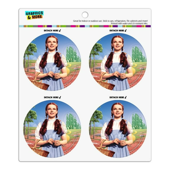 Wizard of Oz Dorothy Character Refrigerator Fridge Locker Vinyl Circle Magnet Set