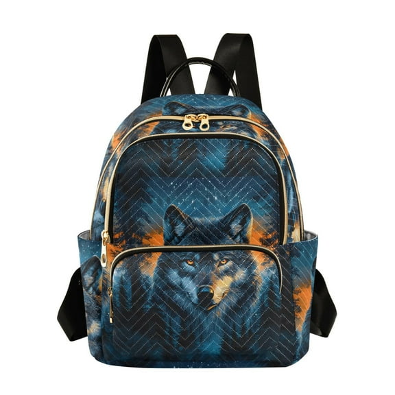 Fashion backpack Wolf quilted backpack women travel backpack suitable for travel sports